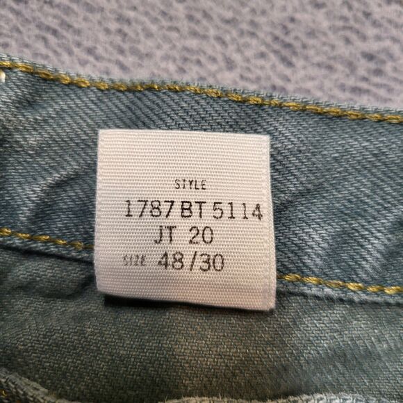 Vintage X-AM Jeans Mens 44x28 Green Tapered Leg Distressed Baggy Y2K Urban - Picture 4 of 11